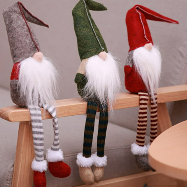 Gnome Plush Doll Elf Decorative Shelf Sitter Weighted Bottom Crafts Decor